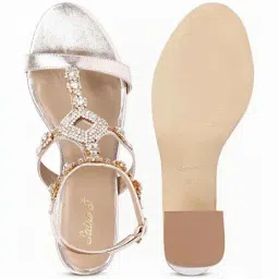 Saint G Women's Elettra Platin Ankle Strap Sandals image 5