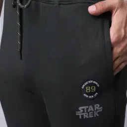 Cantabil Men's Printed Olive Regular Fit Casual Track Pant image 5