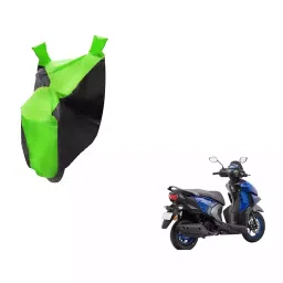 Auto Pearl Waterproof Two Wheeler Cover For Yamaha RayZR 125 Fi (Green & Black)-image-78