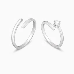 GIVA 92.5 Sterling Silver Better TWOgether sAdjustable Ring for Couples image 4