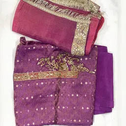 NEE DESIGNSS Ethnic Motifs Embroidered Organza Unstitched Dress Material image 2