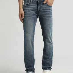 Pepe Jeans Mid Indigo Blue Cotton Slim Fit Jeans-image-44
