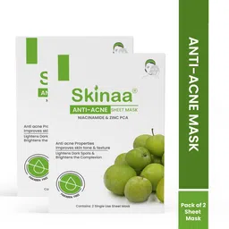 SKINAA Set Of 4 Anti Acne Sheet Mask 2Pcs Each image 1