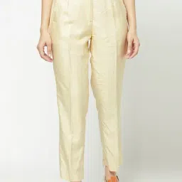 Fabindia Beige Mid Rise Pants-picture-18