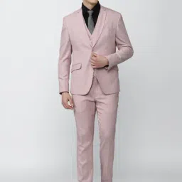 V Dot Purple Skinny Fit Three Piece Suit-image-69