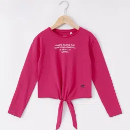Ed-a-Mamma Kids Pink Cotton Printed Full Sleeves Top-picture-22