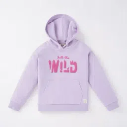 Ed-a-Mamma Kids Purple & Pink Cotton Printed Full Sleeves Hoodie-image-34