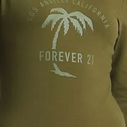 Forever 21 Olive Graphic Print Bodycon Dress image 4