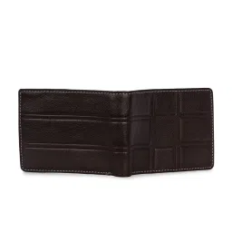 Clog London Brown Textured Leather Small Bi-Fold Wallet for Men image 4