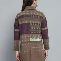Monte Carlo Brown Printed Regular Fit Cardigan image 4