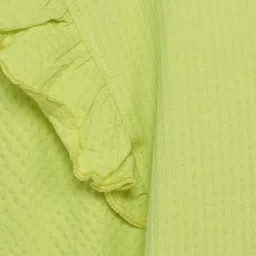 Puma Kids Ruffles Lime Green Cotton Logo Dress image 4