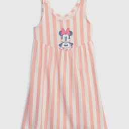 GAP Girls White Cotton Striped Dress-image-79