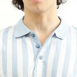 United Colors of Benetton Multicolor Striped Regular Fit Pure Cotton Polo T-Shirt image 4