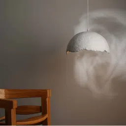 FIG Living Black Paper Mache Terra Pendant Lamp image 4