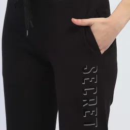 madame m secret MADAME Black Printed Track Pants image 4