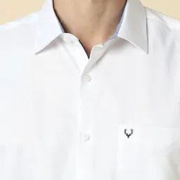 Allen Solly White Cotton Slim Fit Shirts image 4