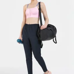 Zelocity by Zivame Pink Solid Workout Bra image 4