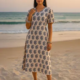 DressBerry Women Floral Print Maxi Dress-image-89