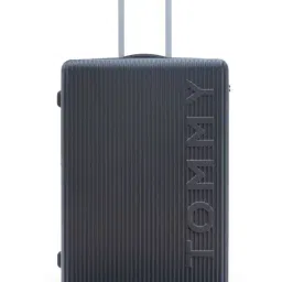 TOMMY HILFIGER Grey Empire Pro Striped Large Hard Sided Checked Luggage-image-15