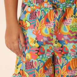 VERO MODA GIRL Multicolor Cotton Printed Shorts image 4