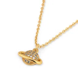 Accessorize London Real Gold-Plated Planet Pendant Necklace image 4