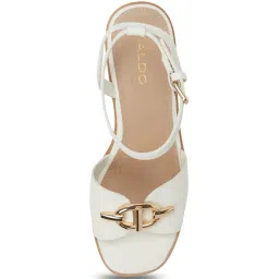 Aldo Women's YBYLIN White Ankle Strap Wedges image 4