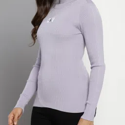Calvin Klein Purple Self Slim Fit Sweater image 4