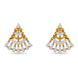 Kisna Diamond & Gold Jewellery 14k (585) Gold Zavi Diamond Earring-picture-19