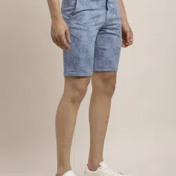 Turtle Steel Blue Regular Fit Printed Shorts image 4
