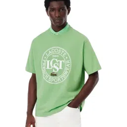 Lacoste Green Printed Loose Fit T-Shirt-picture-42