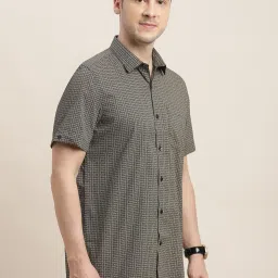 Turtle Grey Cotton Regular Fit Printed Shirt image 4