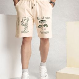 WROGN Men Typography Printed Pure Cotton Shorts-picture-9
