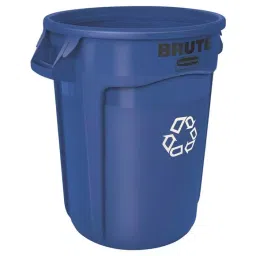 RUBBERMAID Brute Vented 32gal Blue Polypropylene Waste Bin, FG263273BLUE-picture-10