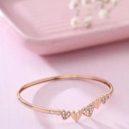 Priyaasi Gold Plated Sequence Heart Bracelet-picture-23