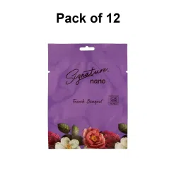 Signature Nano Air Freshener Sachet French Bouquet Hanging Mount Type 10 g Packet Powder Form for Rooms, Cars & Bathrooms, FG001032 (Pack of 12 Pcs) image 2
