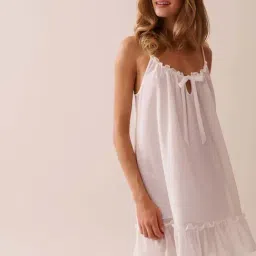 La Vie En Rose White Regular Fit Babydoll-picture-25