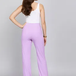 NUCOUTHS Women Relaxed Regular Fit High-Rise Trousers image 5