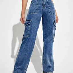 Kotty Blue Cotton Lycra Solid Jeans-picture-23