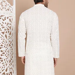 Anouk Men Floral Embroidered Sequinned Kurta image 4