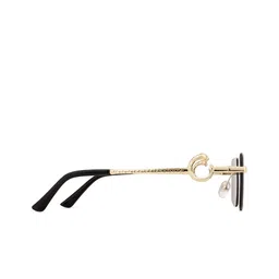 HASHTAG EYEWEAR Unisex Rimless UV Protected Lens Rectangle Sunglasses RL-125122-GLD.BLU image 2