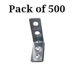 Ebco RA Bracket Zinc White Finish, Size 40 x 40 mm for Furniture Fittings, RAB4 (Pack of 500) image 2