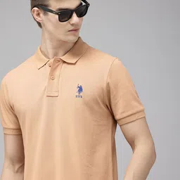 U.S. Polo Assn. Polo Collar Pure Cotton Slim Fit T-shirt-picture-35