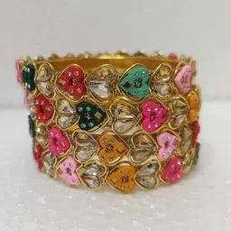 SAVORADE Set Of 4 Multi Glass Bangle-picture-14