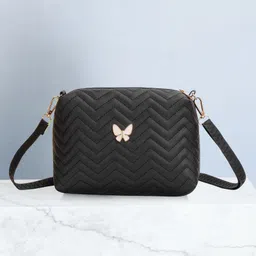 Fargo Women Leatherette Sling Bag - Black-picture-32