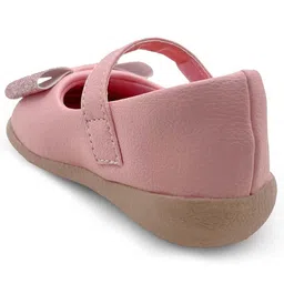 KazarMax Glittery Bow Applique Ballerinas - Pink image 4