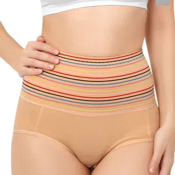 Bella Voste Pack Of 2 Striped High-Waist Shaper Briefs-image-52