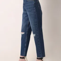 Vero Moda Blue Distressed High Rise Jeans image 4