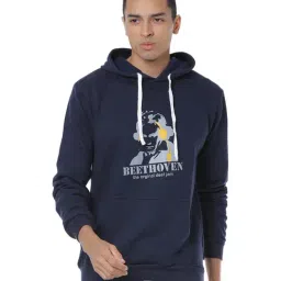 Campus Sutra Blue Hooded Sweatshirt-picture-26