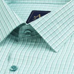 Arrow Green Cotton Regular Fit Checks Shirt image 4