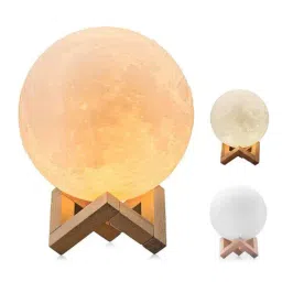 XERGY 3D Rechargeable Moon Light Lamp with Stand and Touch Control Adjust Brightness (White)-picture-15
